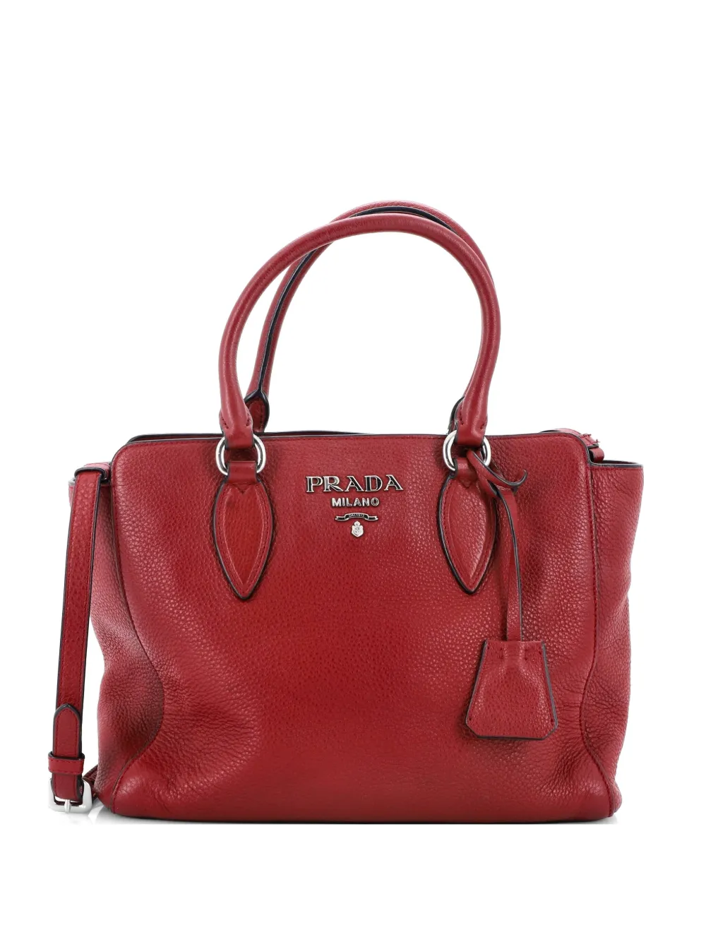 Prada Pre-Owned Convertible Shopping Vitello Daino Medium tote bag - Rosso