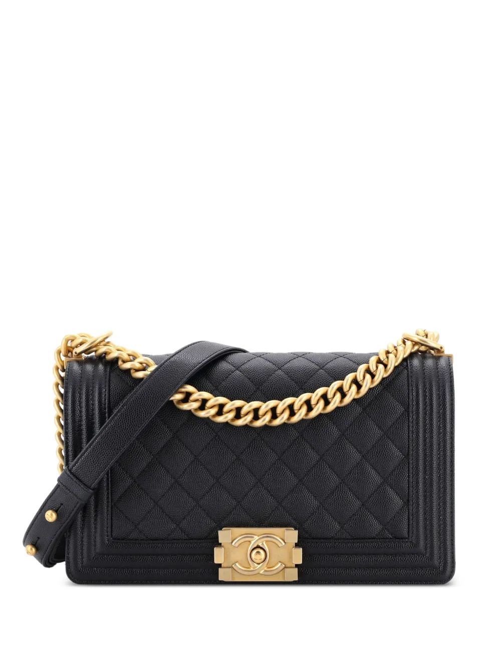 CHANEL Pre-Owned Borsa a tracolla Boy Flap media - Nero