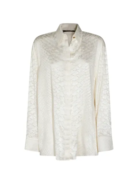 Roberto Cavalli snakeskin-effect shirt