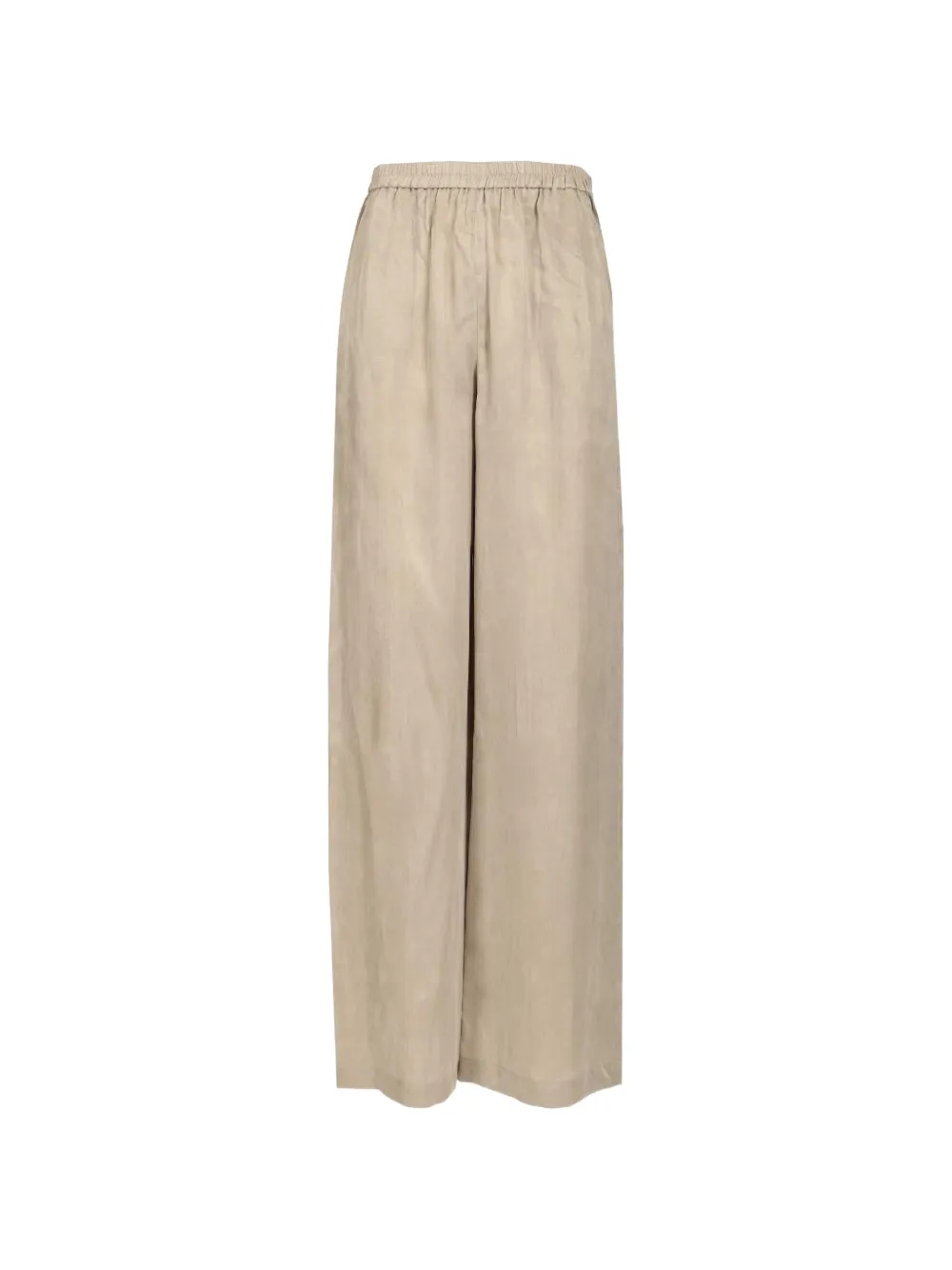 Emporio Armani elasticated-waist wide-leg trousers - Nude
