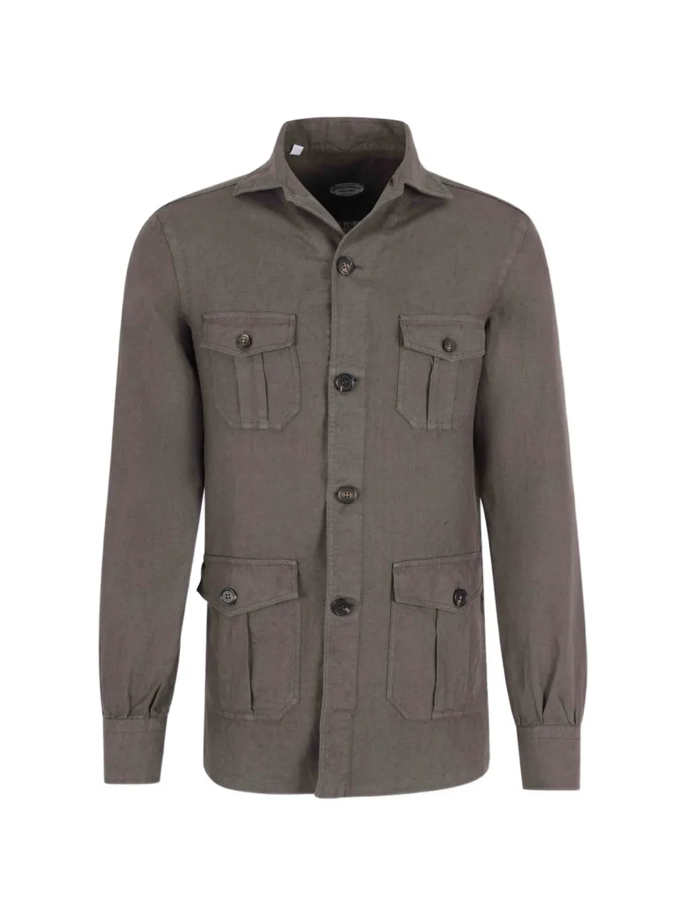 Vincenzo Di Ruggiero button-up patch-pocket jacket - Grigio
