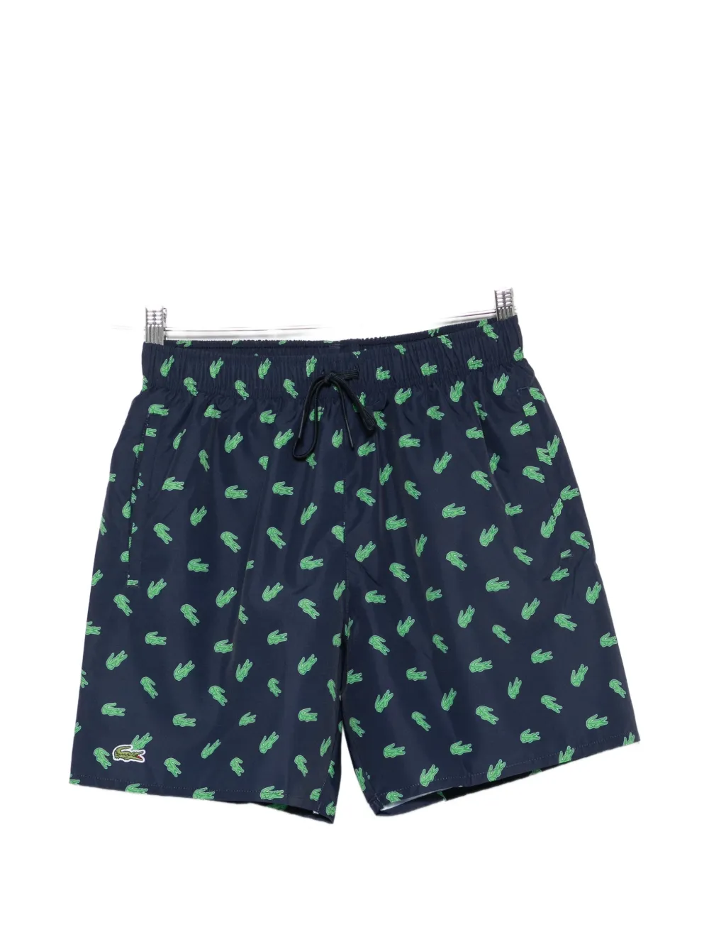 Lacoste logo-patch swim shorts - Blu