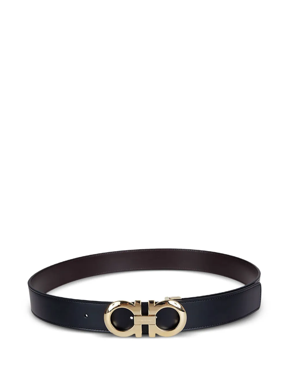 Ferragamo Gancini leather belt - Nero