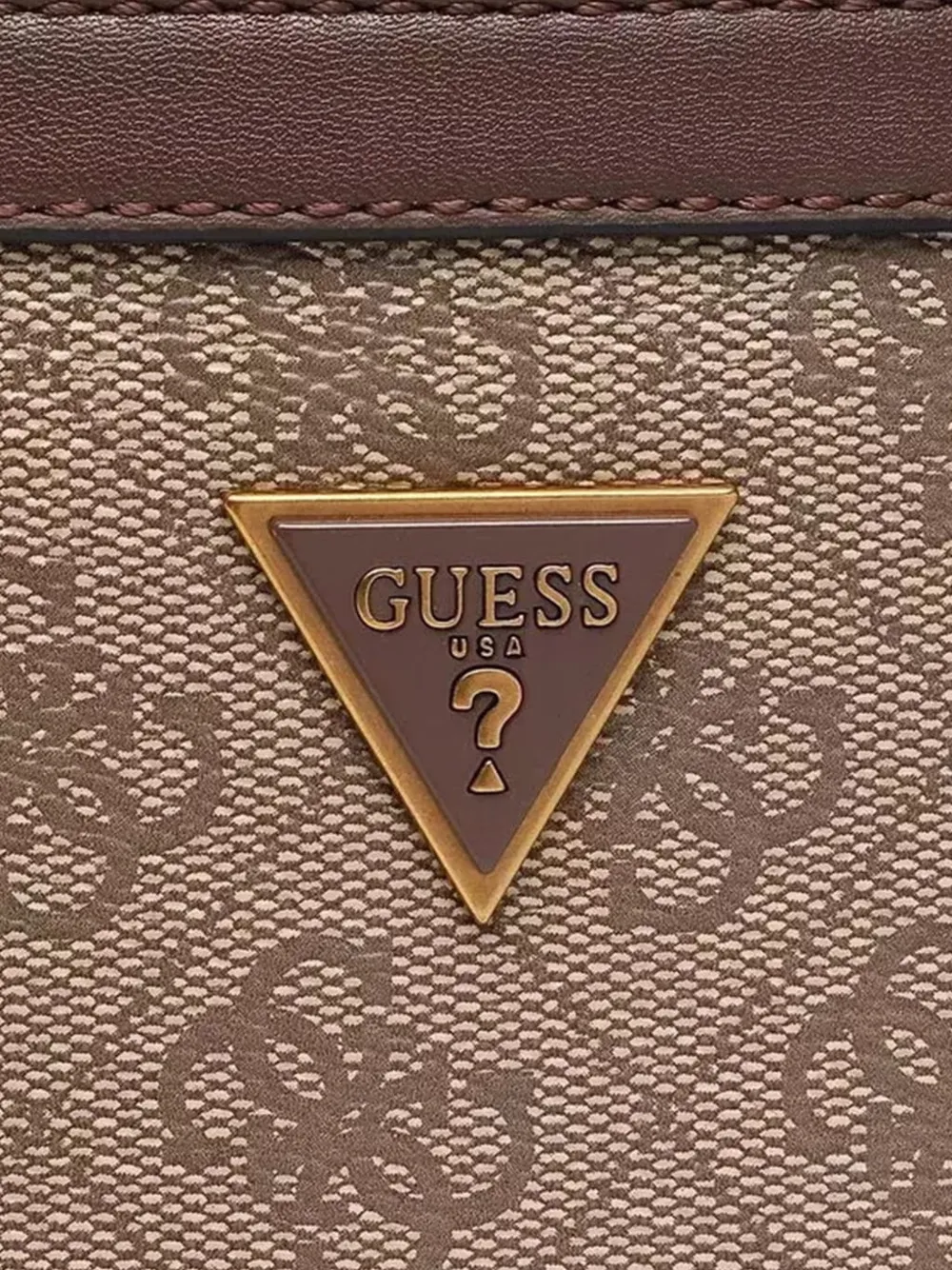 GUESS USA Milano heuptas met monogram-patroon Beige