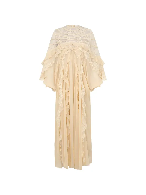 rebellion lace dress ZIMMERMANN Rebellion Splice Billow Dress | Cream