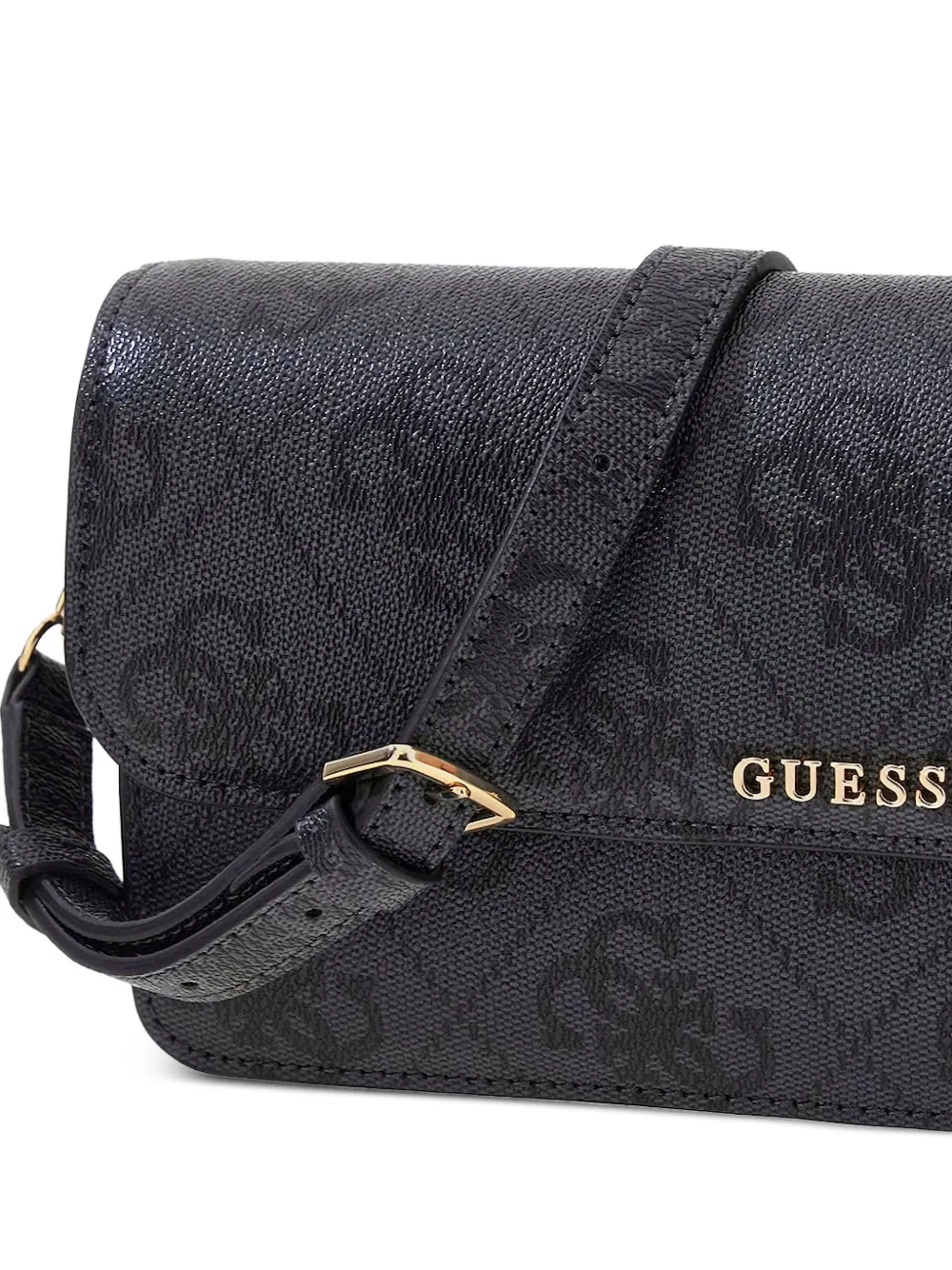 GUESS USA Sadie schoudertas met monogram-patroon Zwart