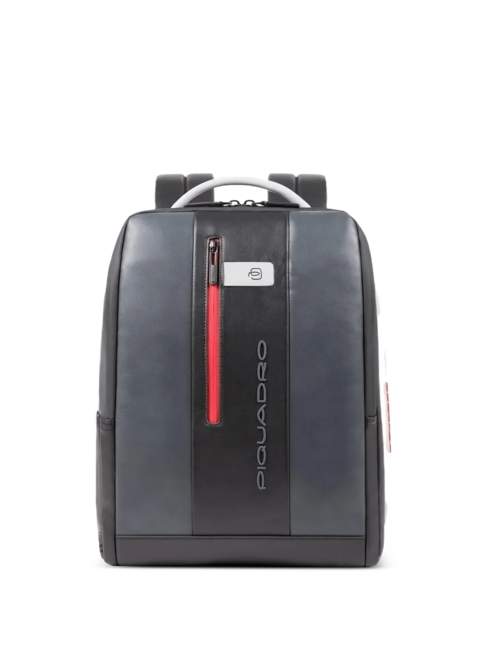 PIQUADRO panelled leather backpack - Grigio