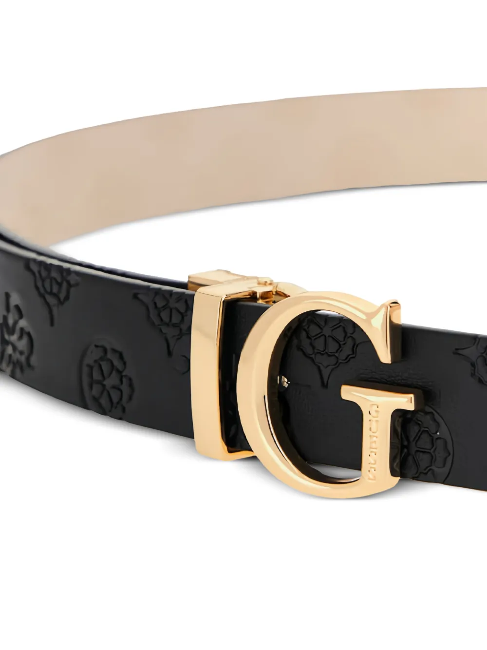 GUESS USA James 4G riem met logo Zwart
