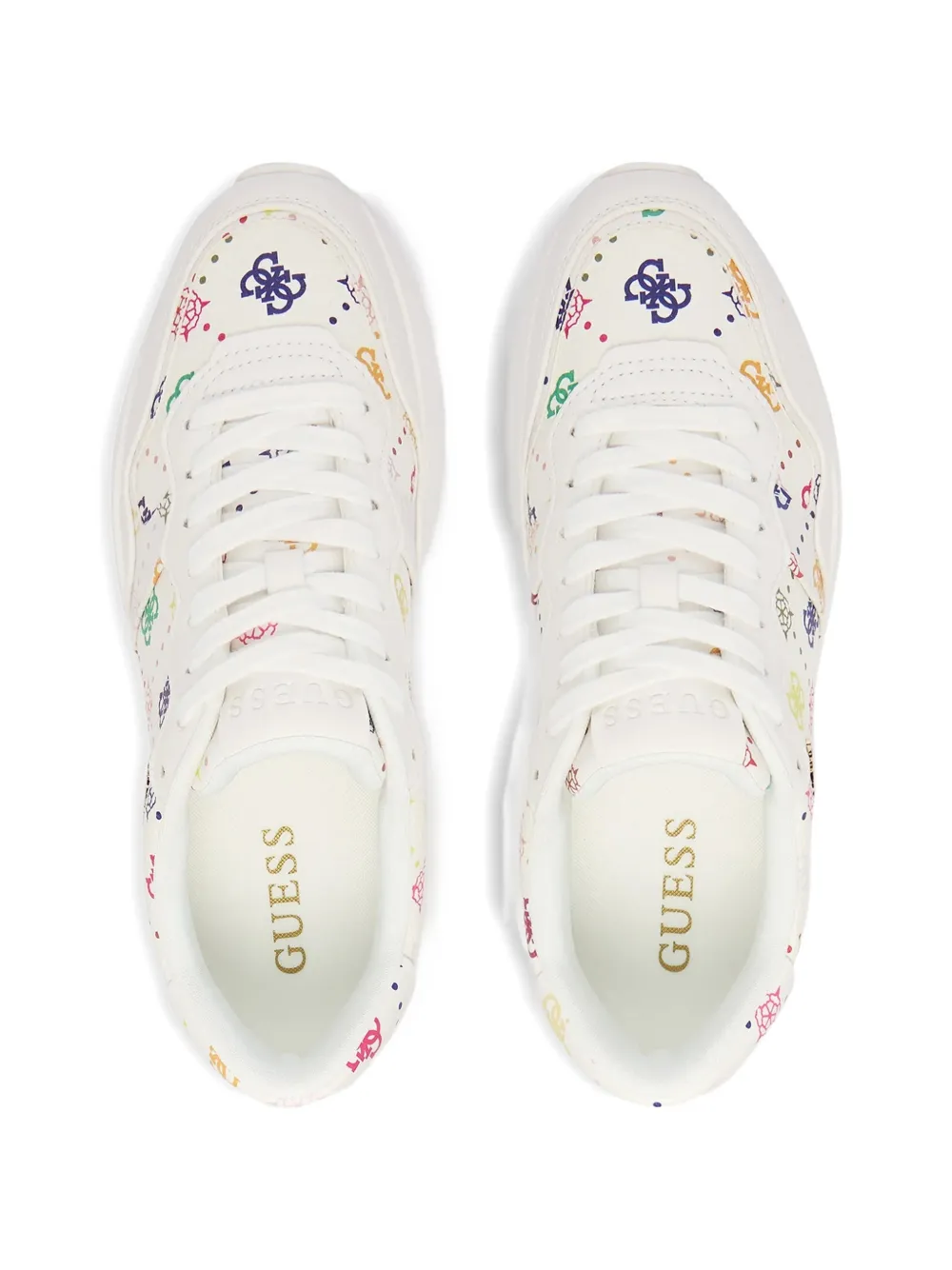 GUESS USA Vinsa sneakers met logo-print Wit