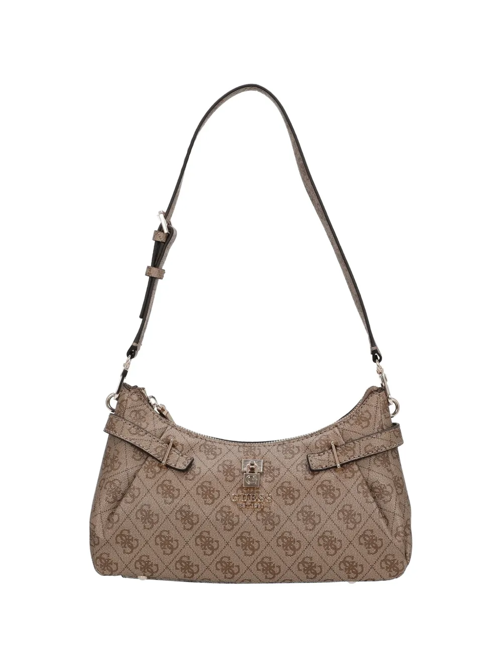 GUESS USA Yesba logo-pattern padlock-detail shoulder bag - Toni neutri