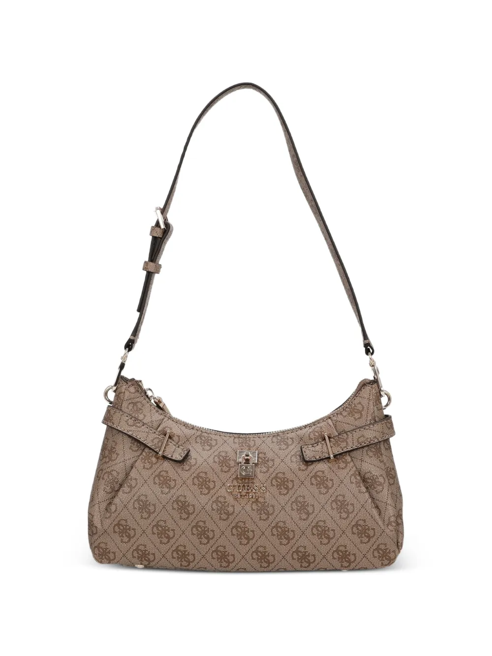 GUESS USA Yesba logo-pattern padlock-detail shoulder bag - Toni neutri