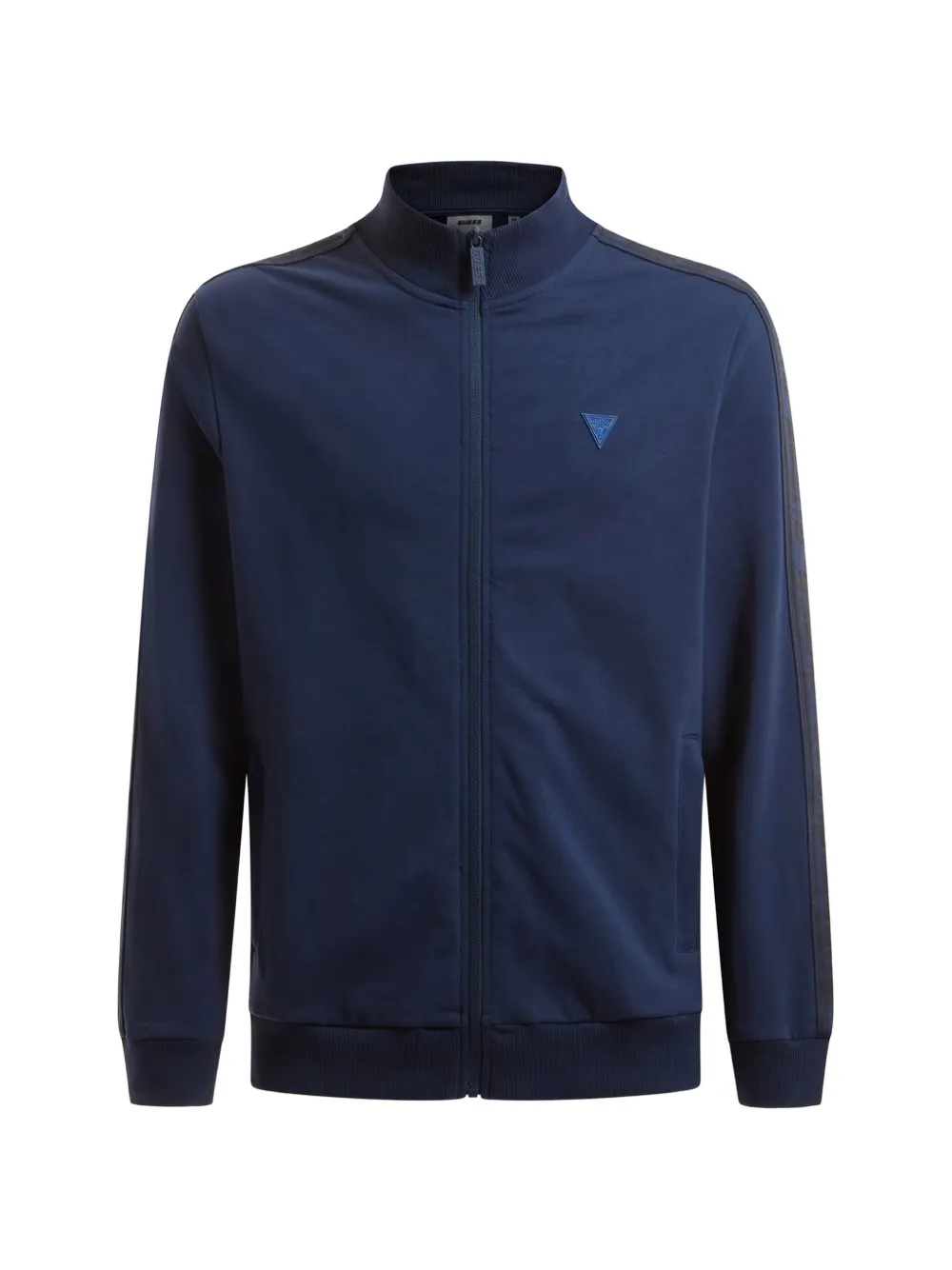 GUESS USA zip-up logo-tape sweatshirt - Blu