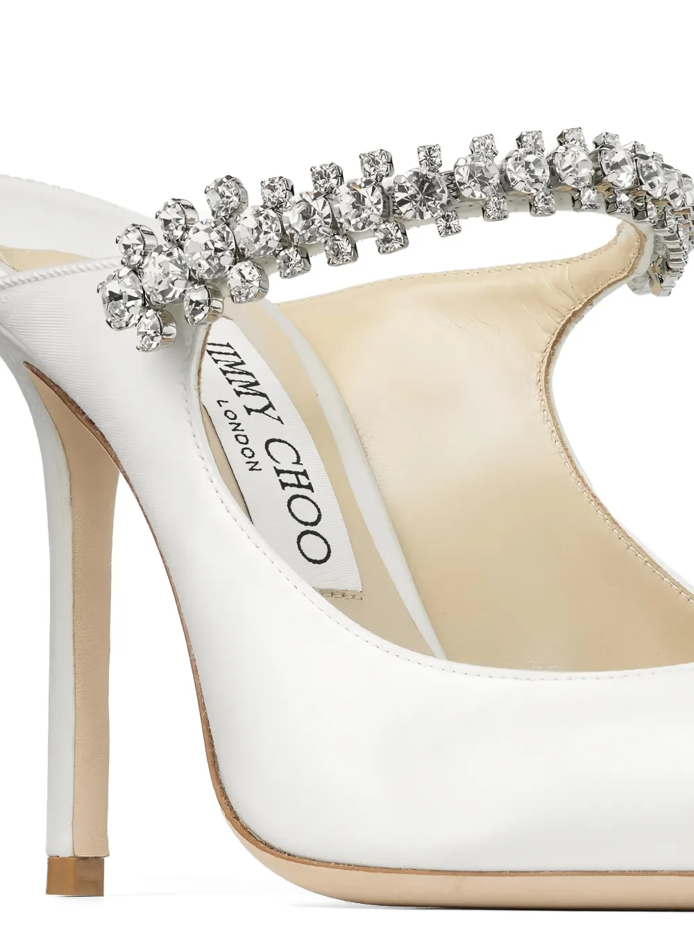 Jimmy Choo Bing crystal-embellished heeled pumps Wit