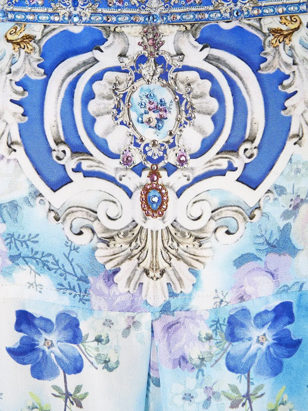 Camilla Ottoman Opulence oversized tuniek Blauw