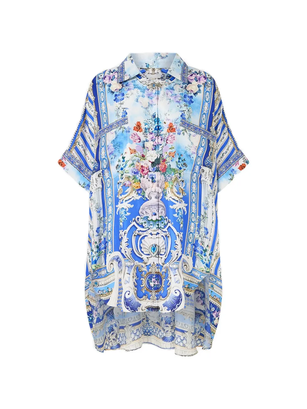 Camilla Ottoman Opulence oversized tunic - Blu