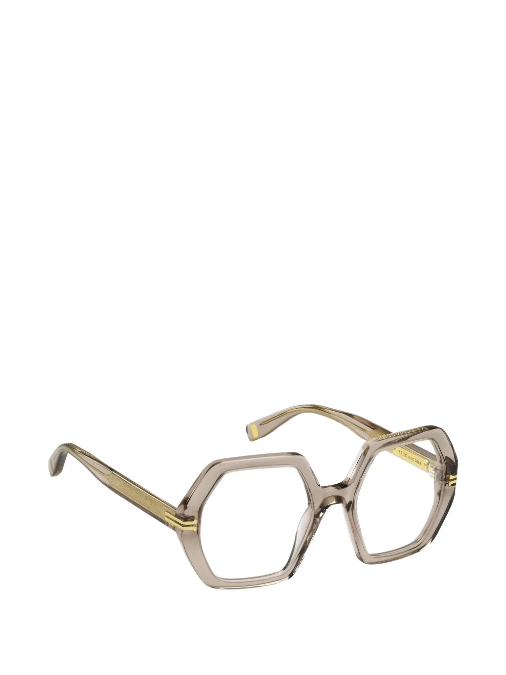 Marc Jacobs geometric-frame glasses - Nude