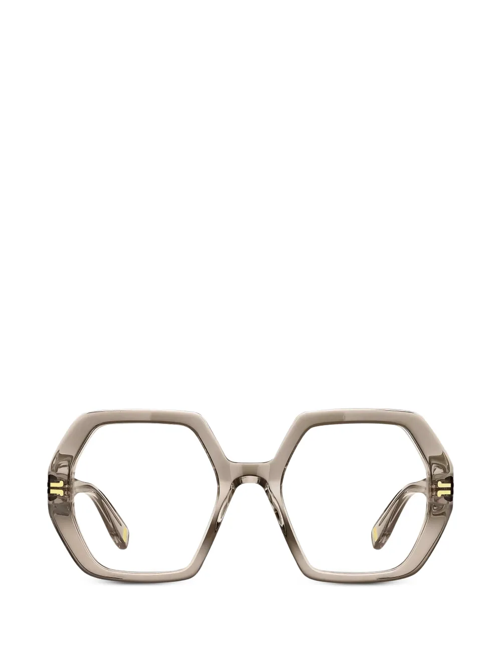Marc Jacobs geometric-frame glasses - Nude