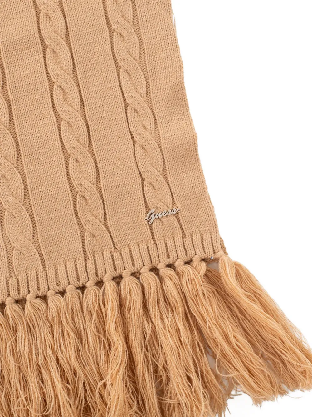 GUESS USA Kabelgebreide sjaal Beige