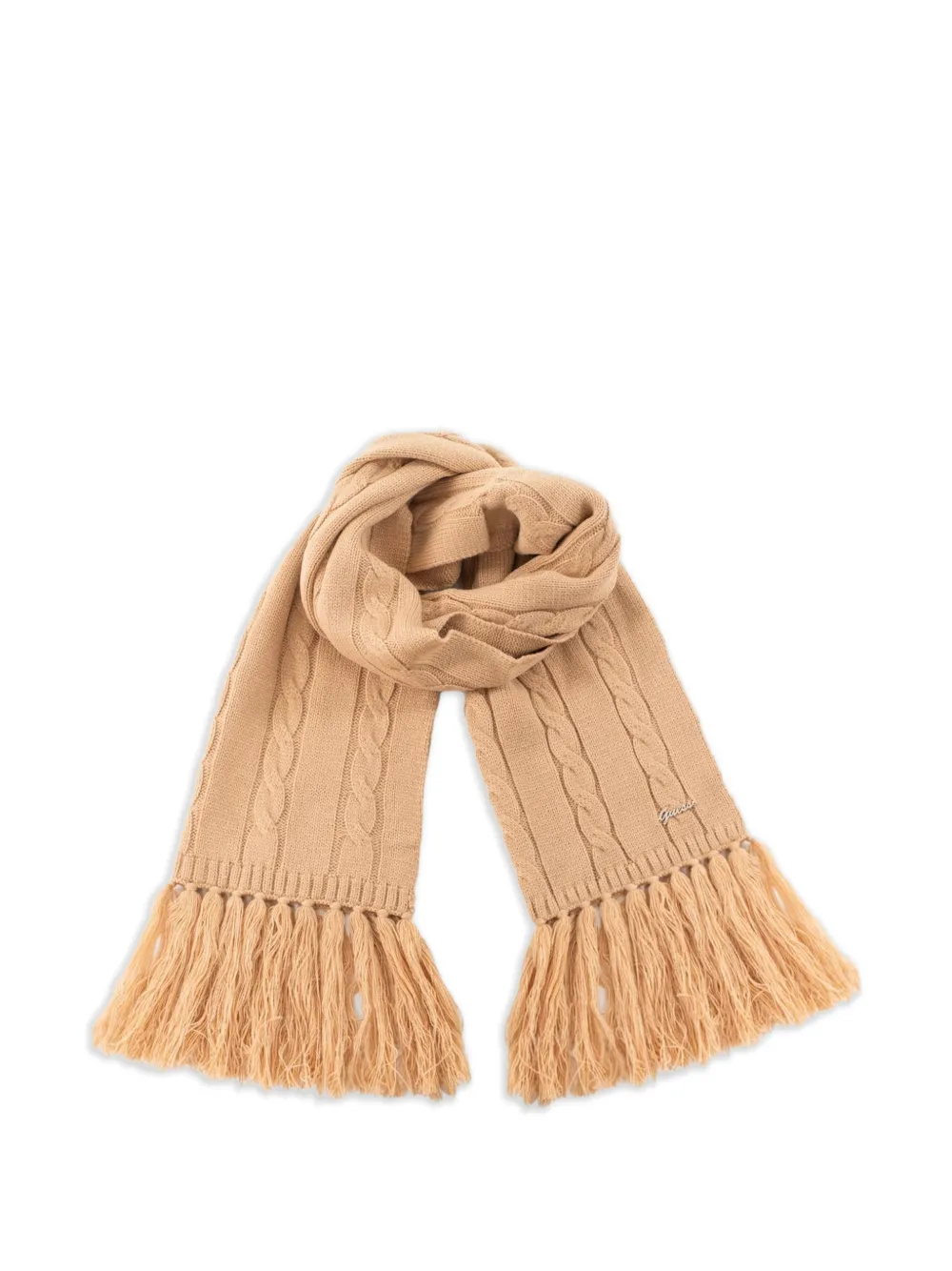 GUESS USA cable-knit scarf - Toni neutri