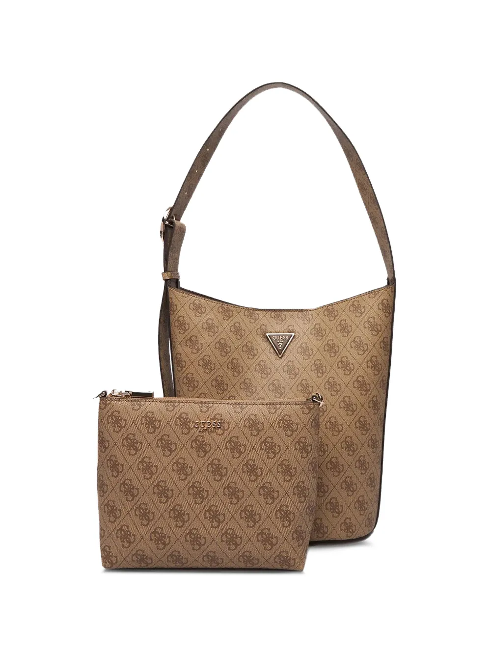 GUESS USA Meridian monogram shoulder bag - Marrone
