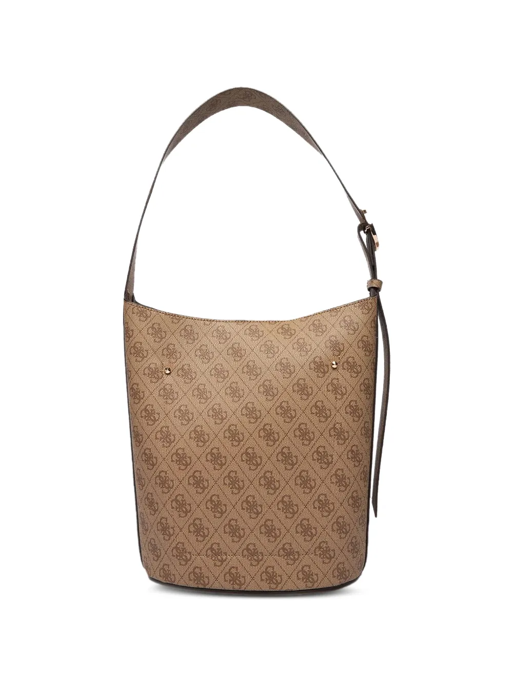 GUESS USA Meridian schoudertas met monogram Bruin