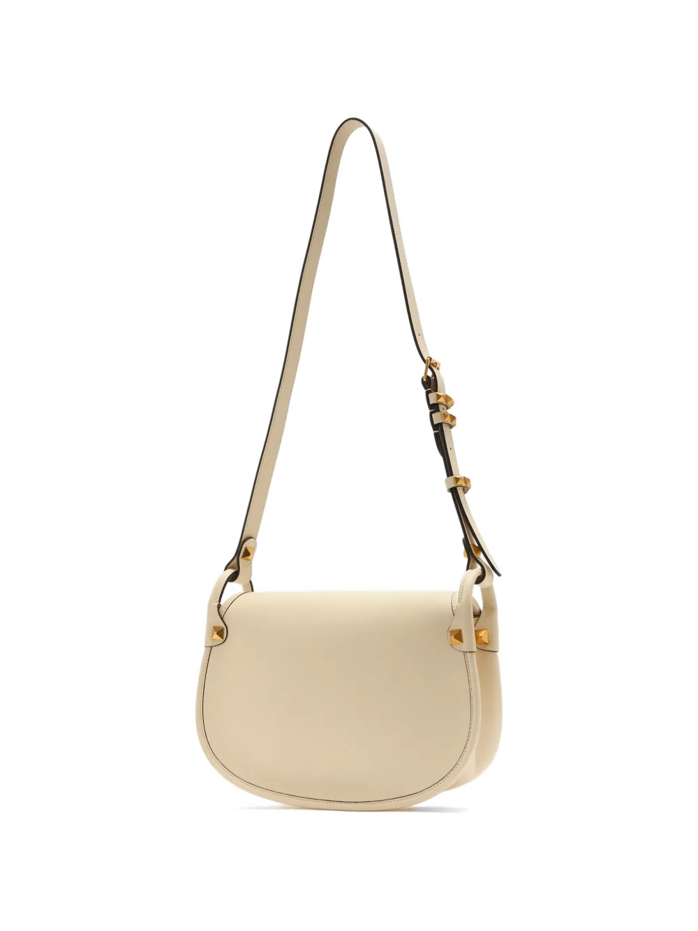 Valentino Garavani Flaneuse leren schoudertas Beige