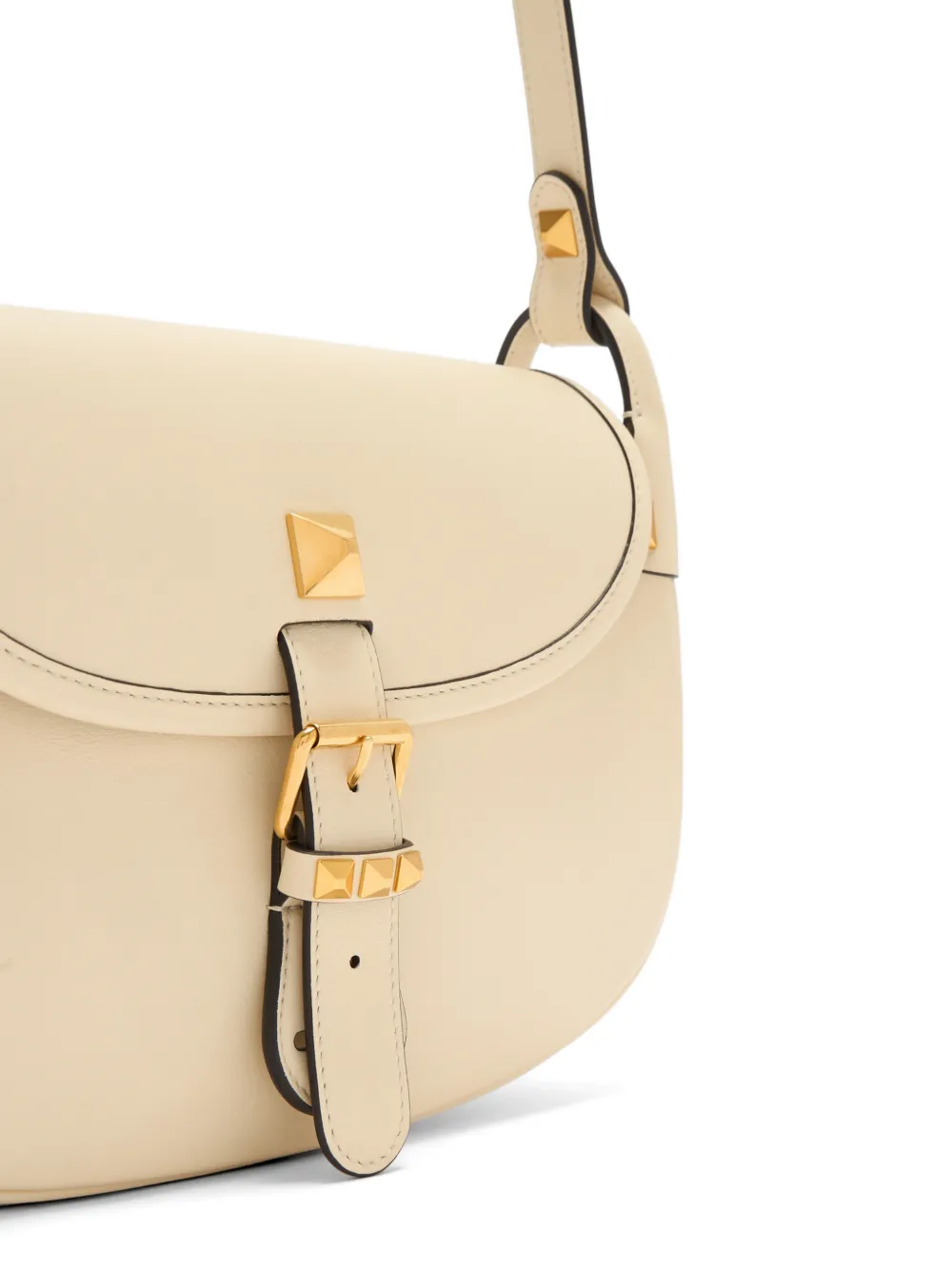 Valentino Garavani Flaneuse leren schoudertas Beige