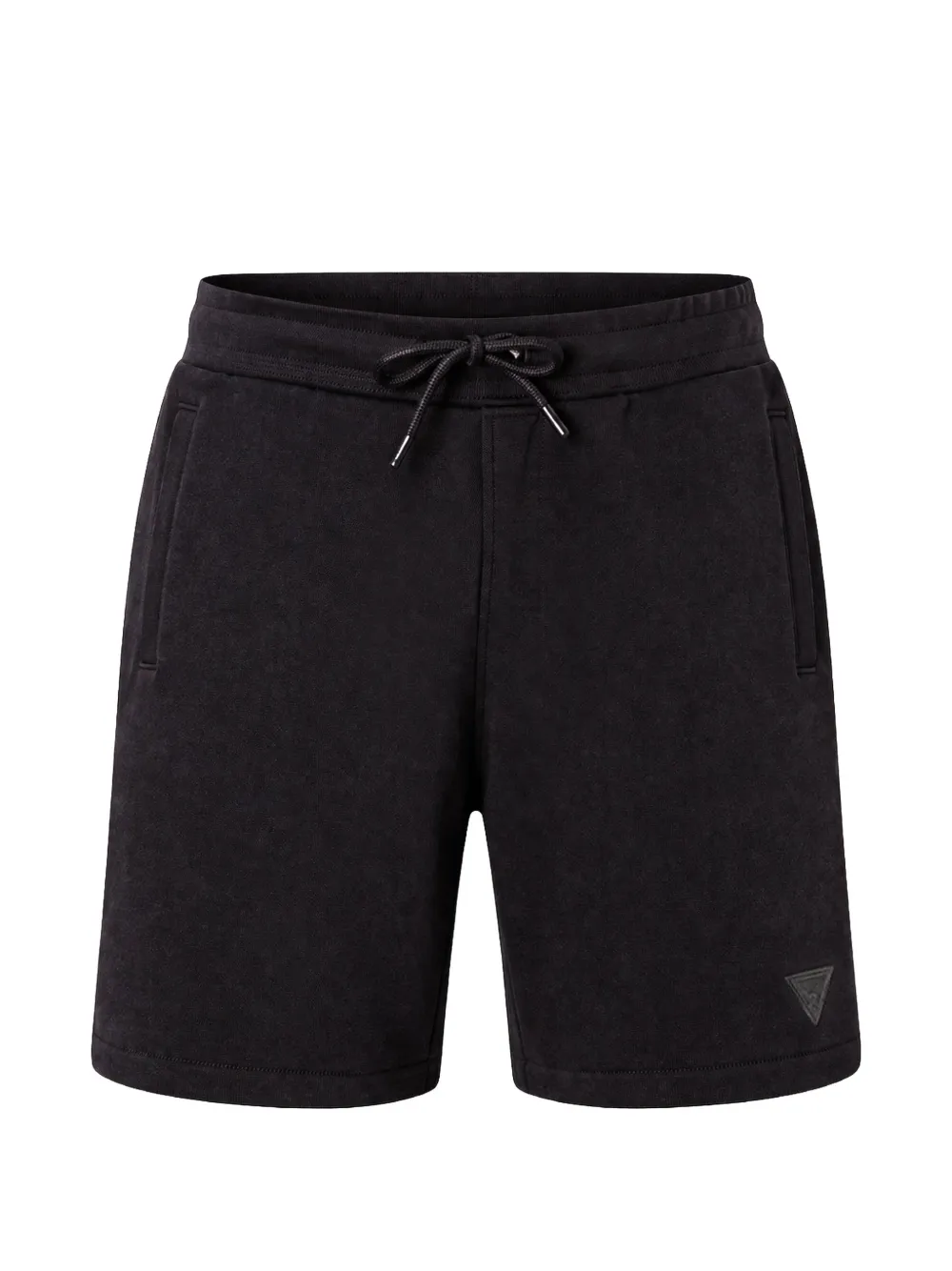 GUESS USA logo-patch drawstring track shorts - Nero