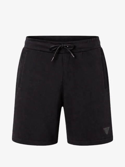 GUESS USA logo-patch drawstring track shorts