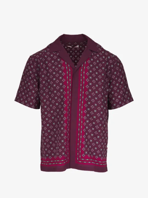 Orlebar Brown camisa con paneles y estampado floral