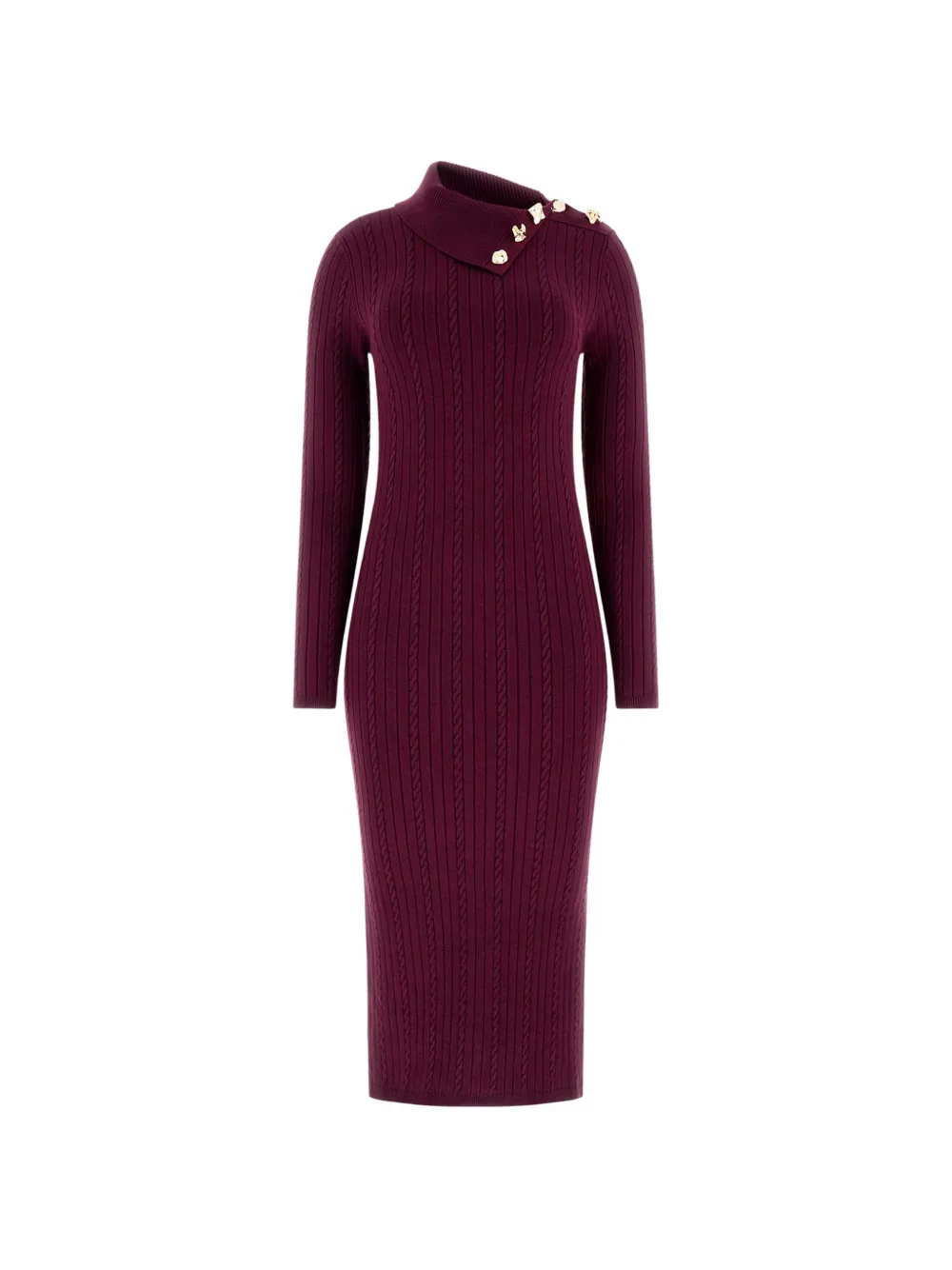 GUESS USA Kleid mit asymmetrischem Kragen - Rot
