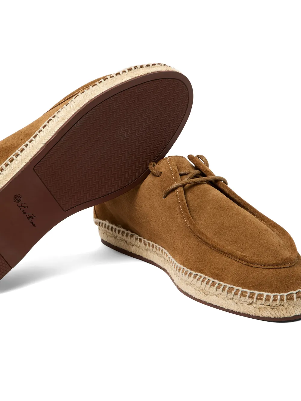 Loro Piana suede lace-up espadrilles Beige