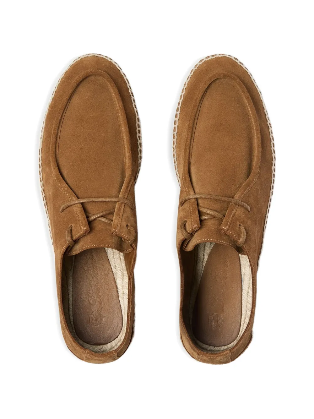 Loro Piana suede lace-up espadrilles Beige