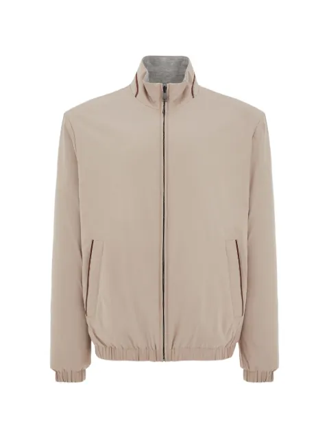 Canali Nuvola piping-detail zip-up jacket