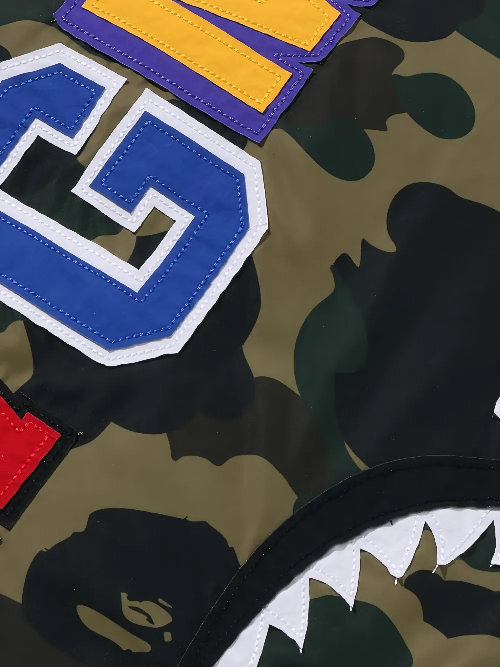 A BATHING APE 1st Camo Shark jack met camouflageprint Groen