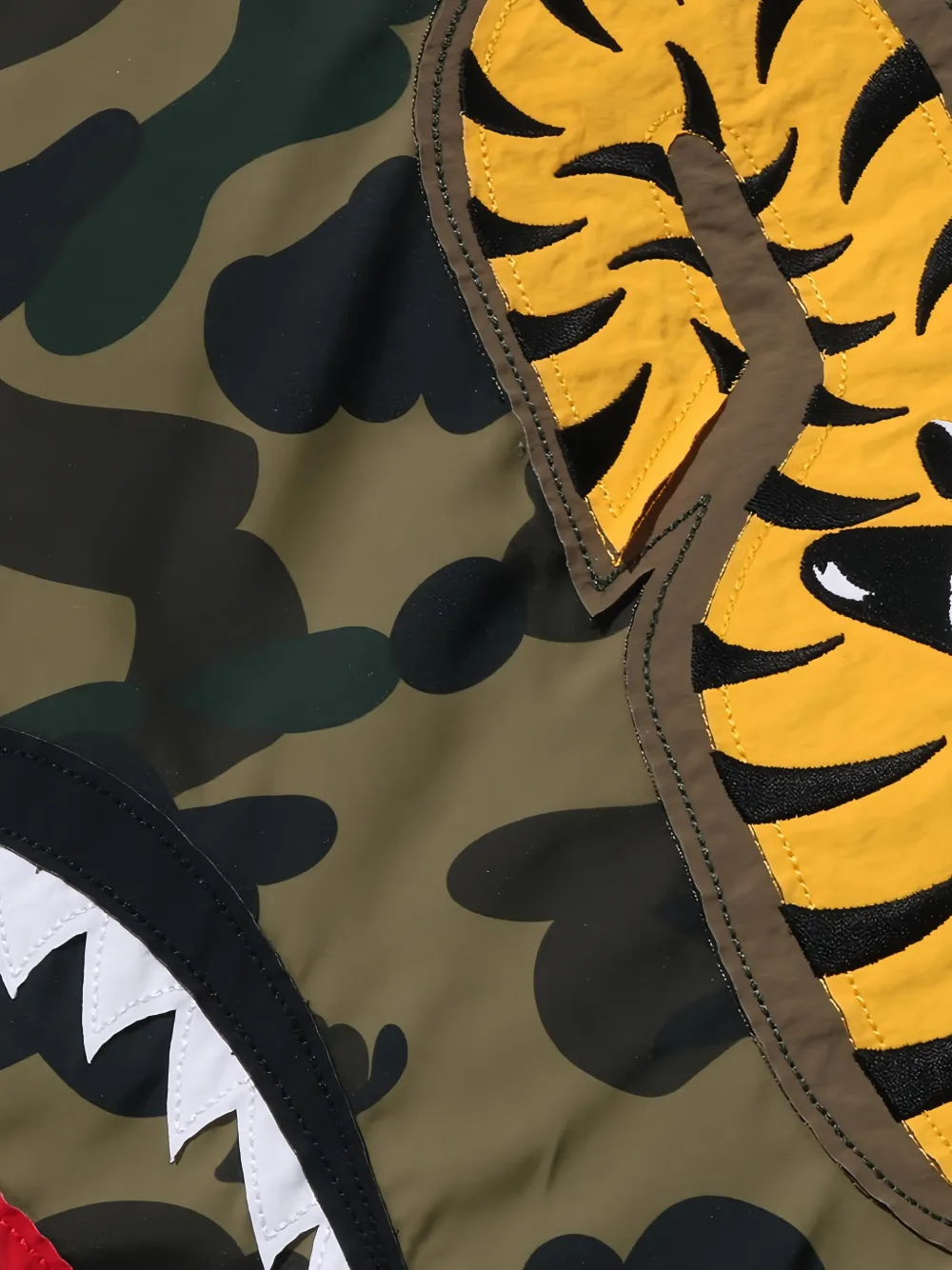A BATHING APE 1st Camo Shark jack met camouflageprint Groen