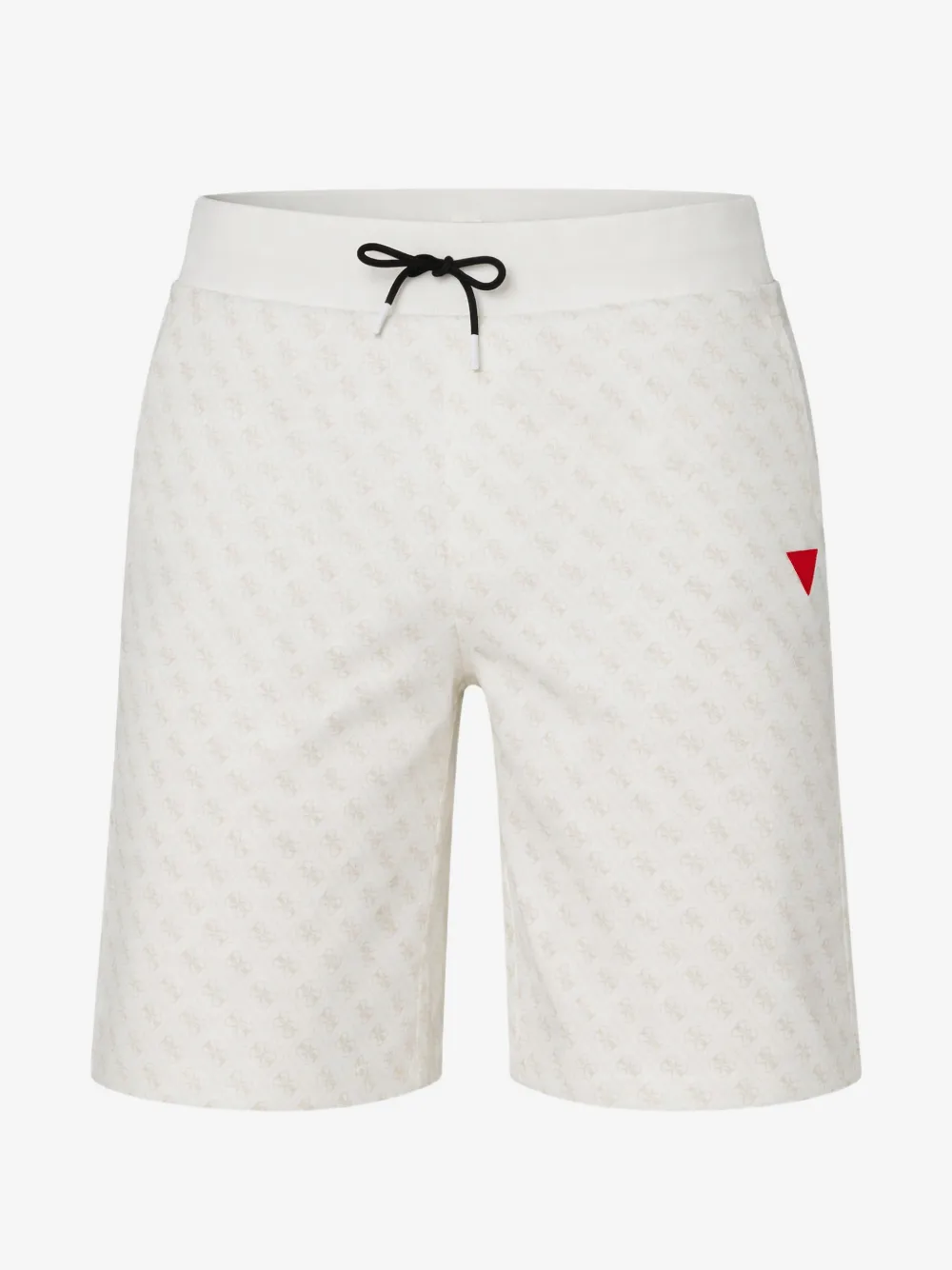 GUESS USA monogram-pattern drawstring shorts | Neutrals | Image 1