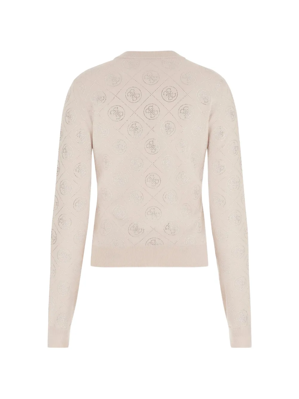 GUESS USA Trui verfraaid met stras en logo-patroon Beige