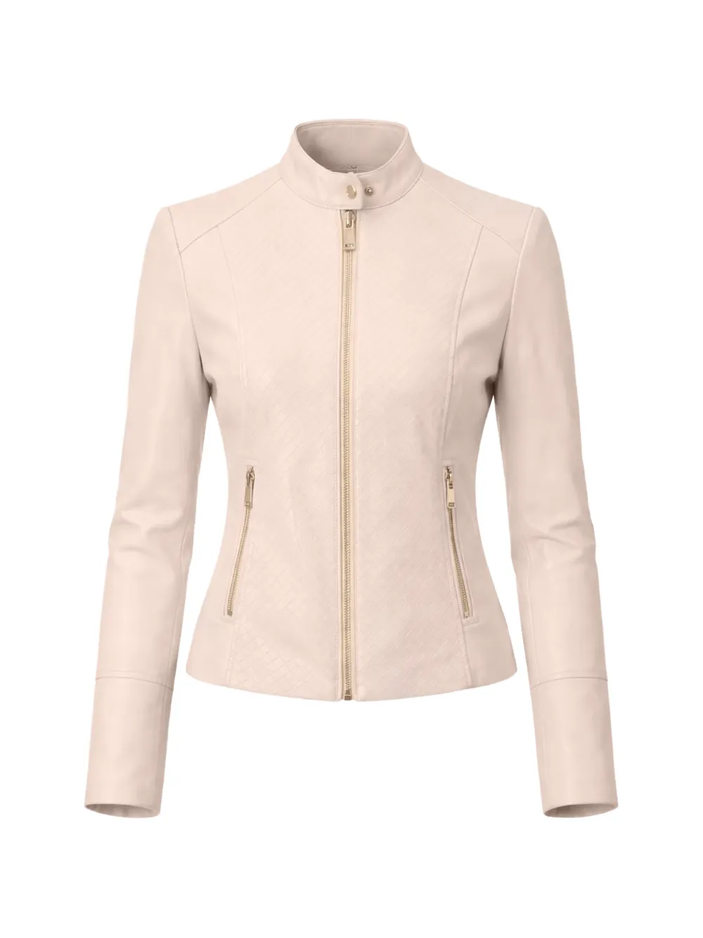 GUESS USA textured-finish zip-up jacket - Pink