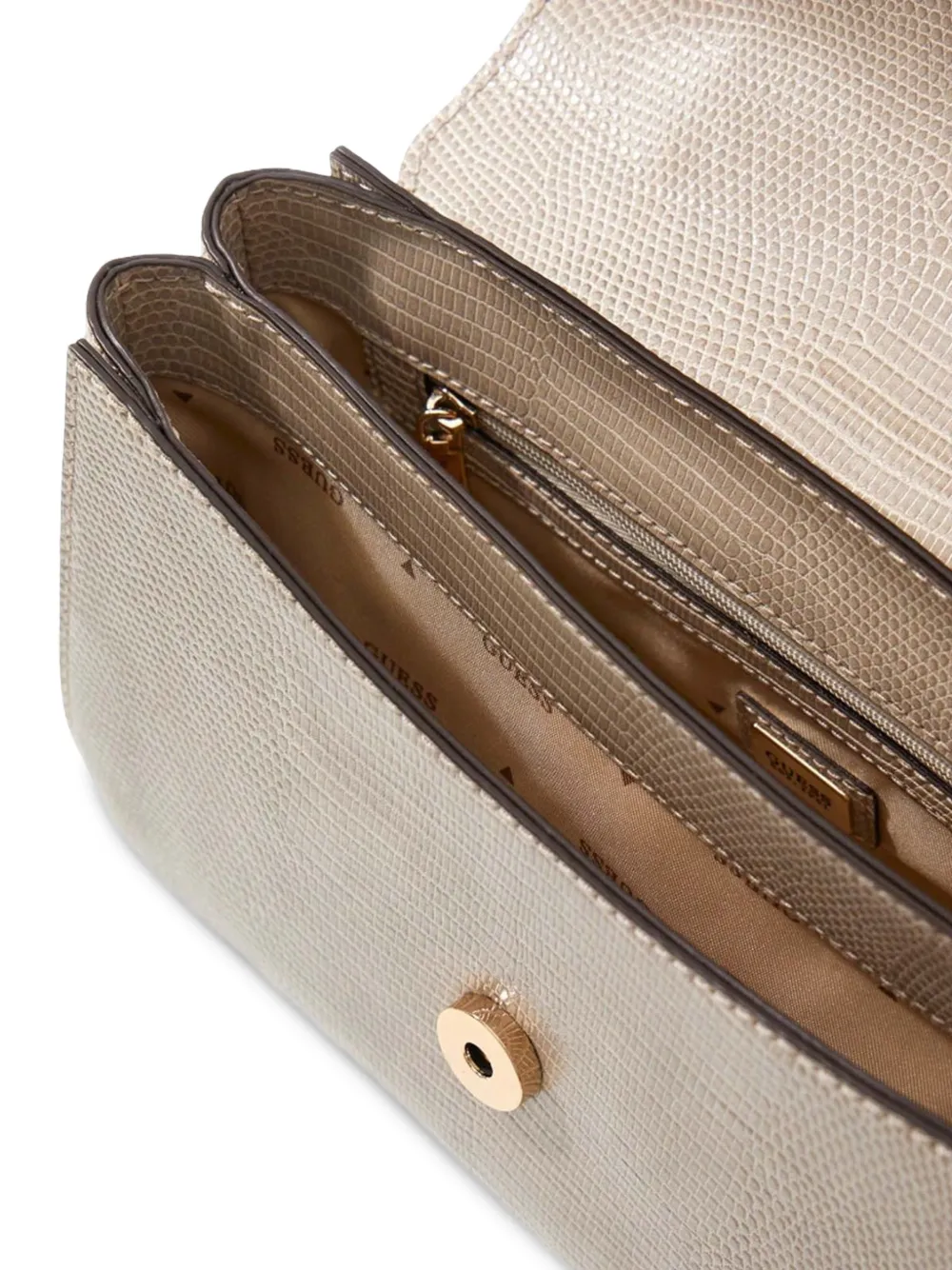 GUESS USA Melinda shopper met hagedissen-effect Beige