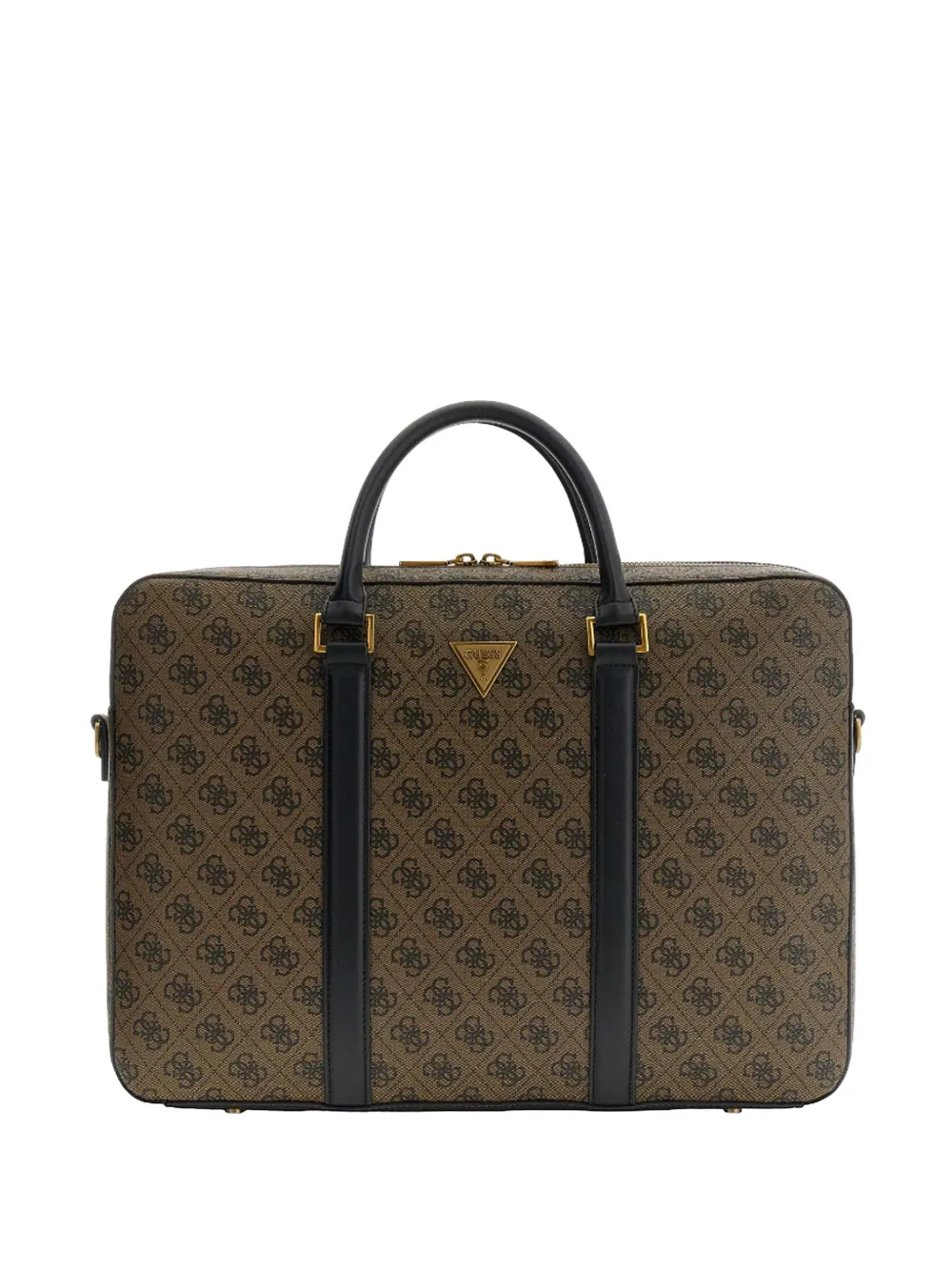 GUESS USA Milano monogram laptop bag - Braun