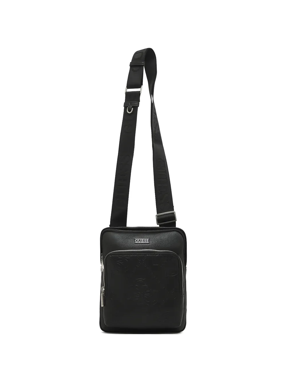 GUESS USA Boston logo-plaque messenger bag - Black