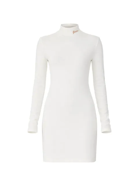 GUESS USA long-sleeve logo-embroidery mini dress
