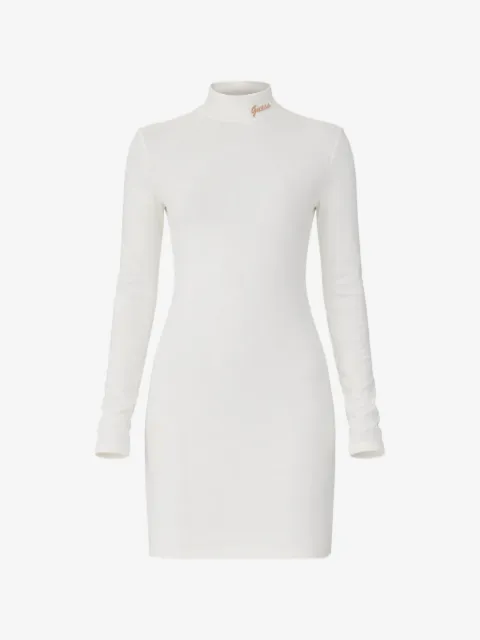 GUESS USA vestido corto manga larga con logo bordado