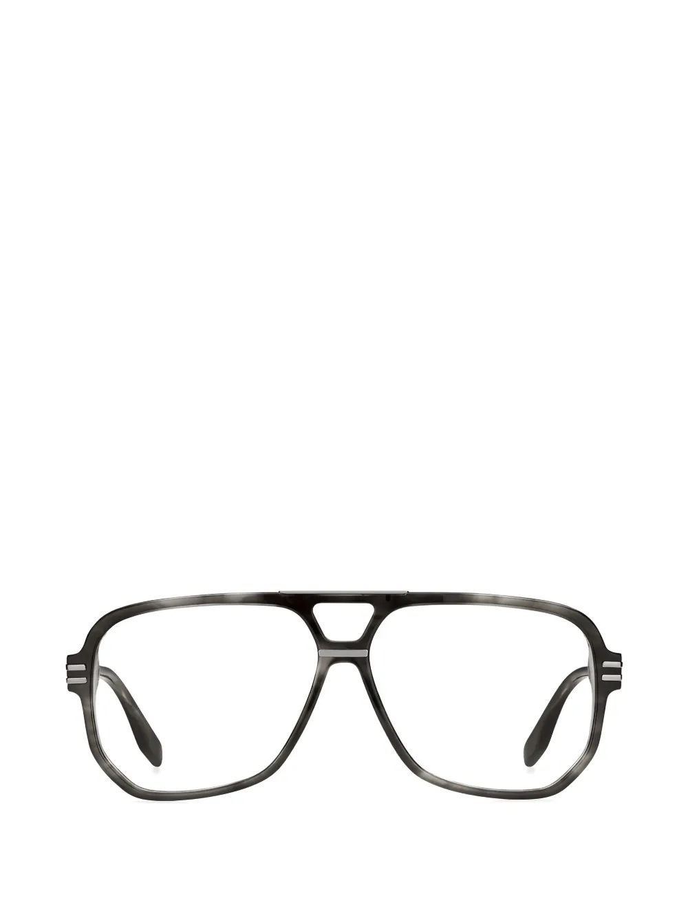 Marc Jacobs horn-effect pilot-frame glasses - Grigio
