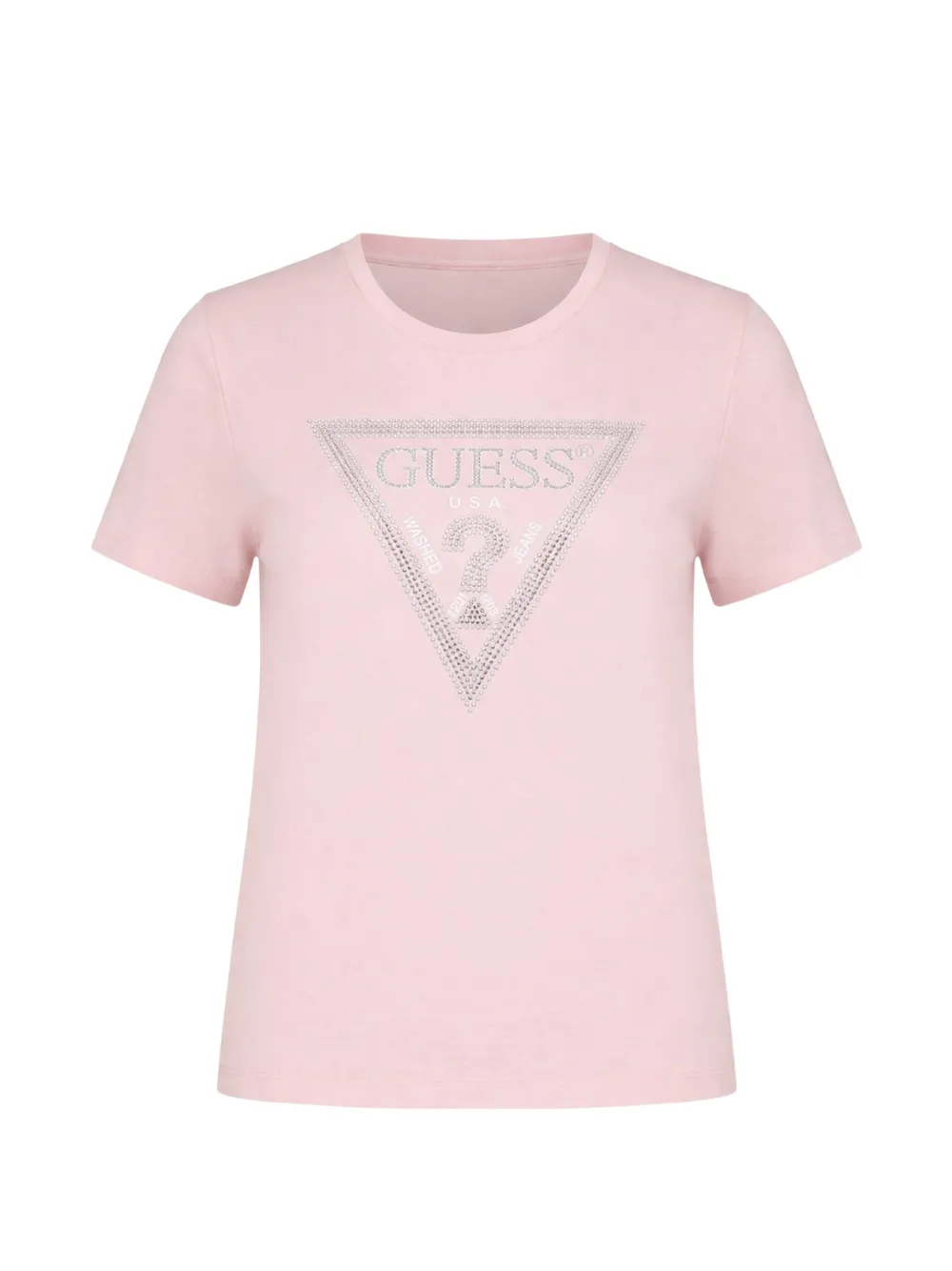 GUESS USA logo-embellished T-shirt - Rosa