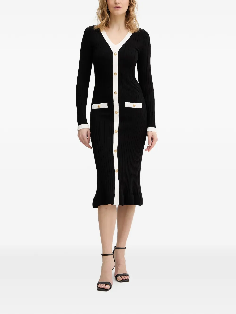 GUESS USA Abito Laurel con bottoni - Nero