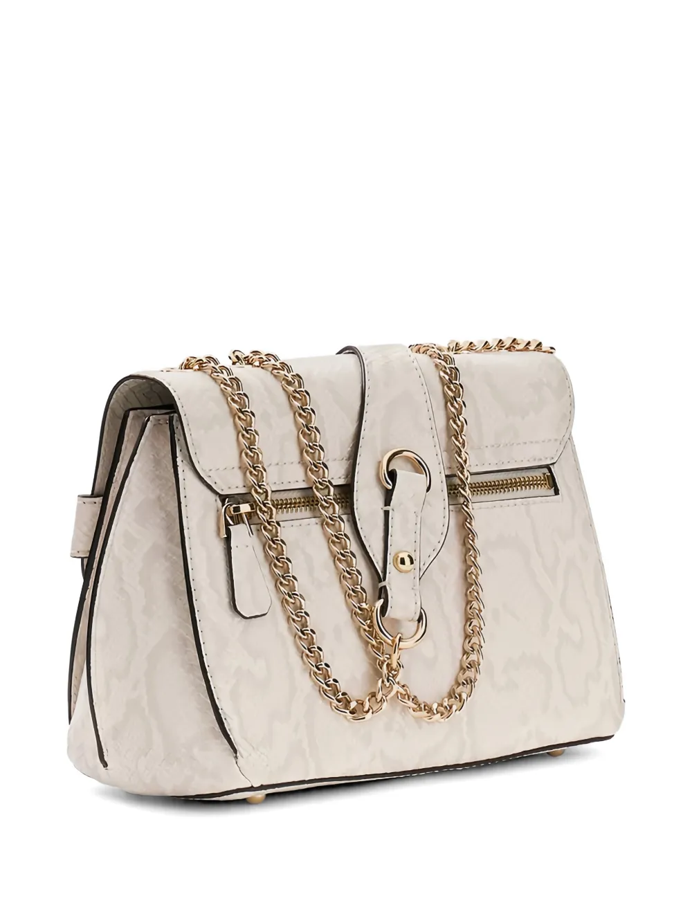 GUESS USA Serenova schoudertas met slangen-print Beige