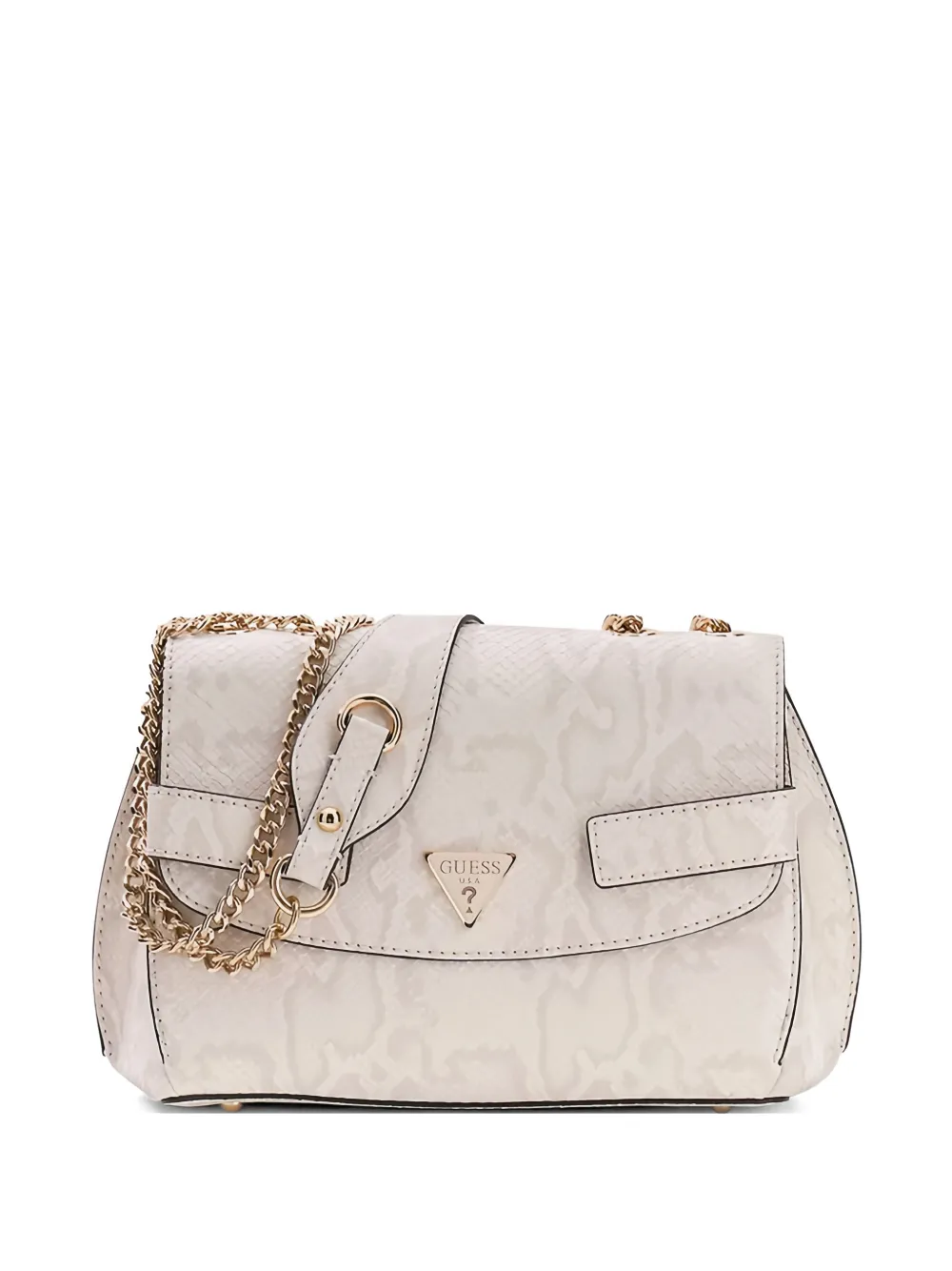 GUESS USA Serenova snakeskin-print shoulder bag - Toni neutri