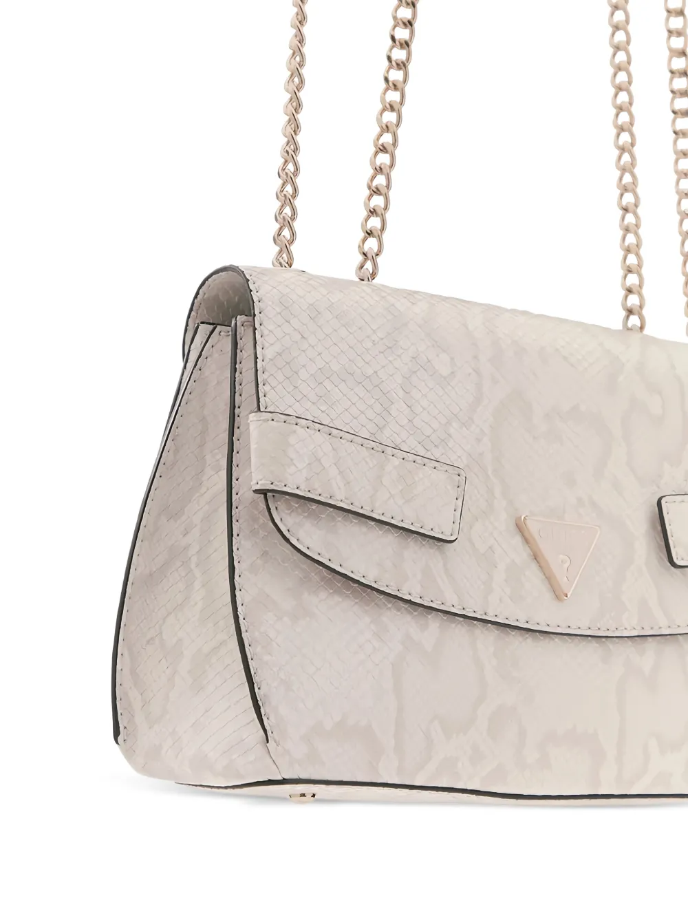 GUESS USA Serenova schoudertas met slangen-print Beige